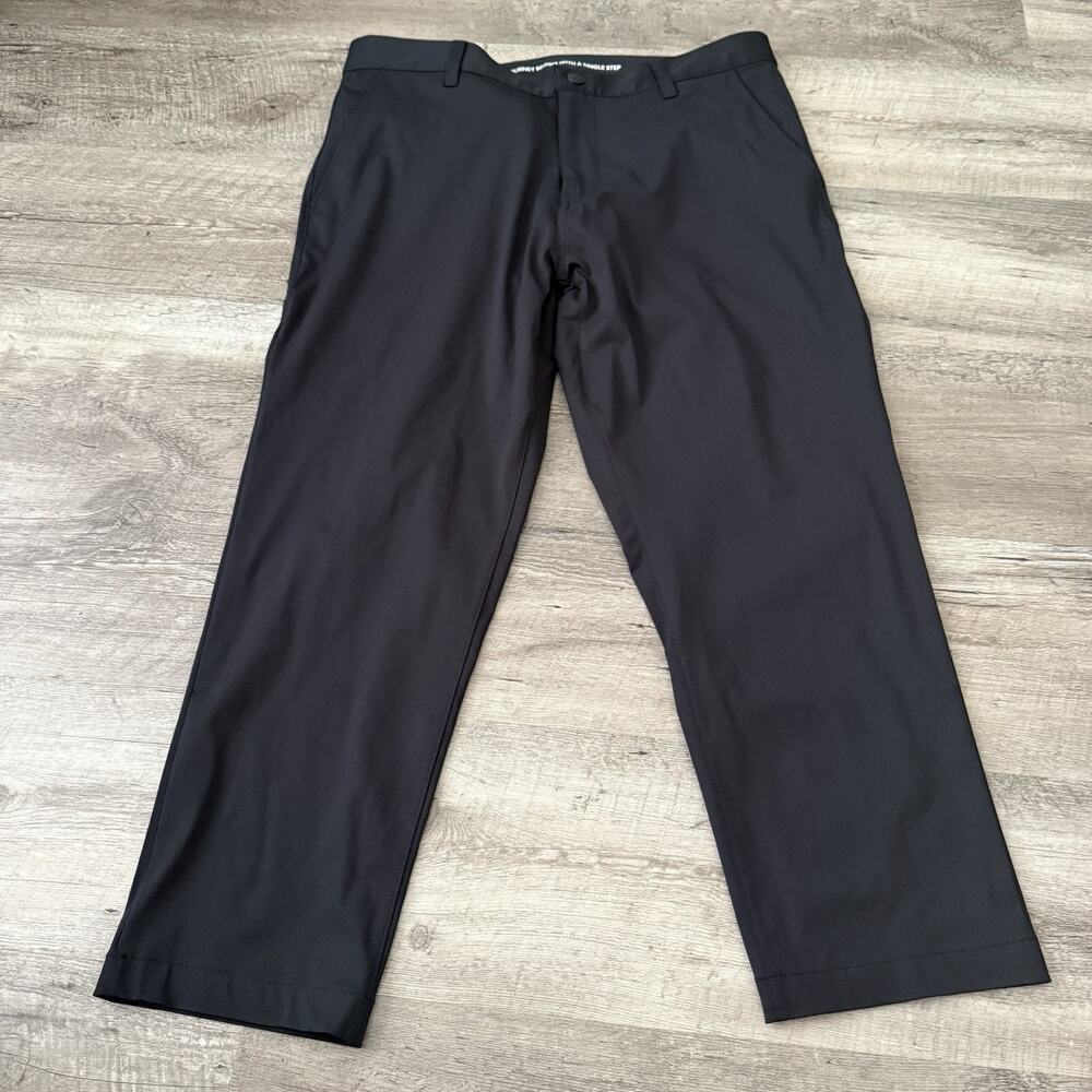 Rhone Commuter Slim Pants Mens 34x25 Black Straight Leg Performance Stretch
